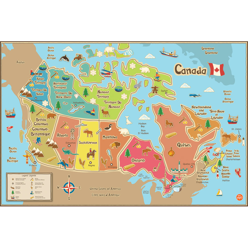 WallPops Kids Canada Map Wall Mural Wayfair.ca